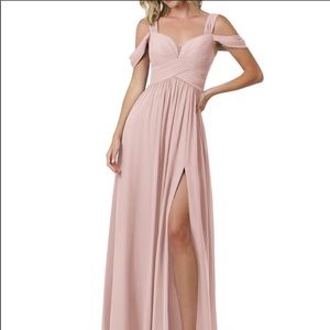 Azazie Lianne Dusty Rose Bridesmaid Dress